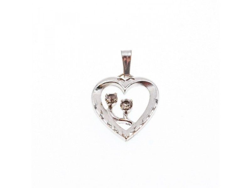 925 Sterling Silver CZ "Heart" Pendant
