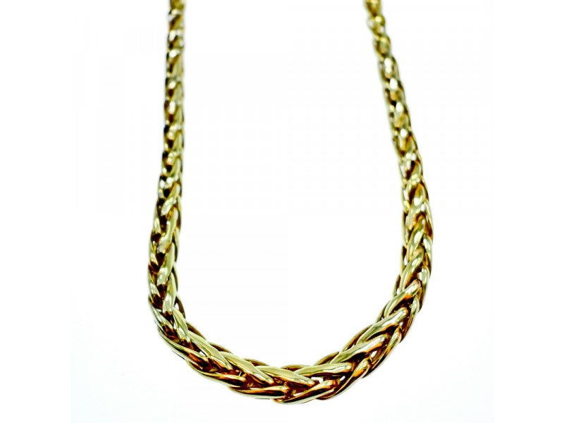 925 Sterling Silver Gold Plated Necklace Italy