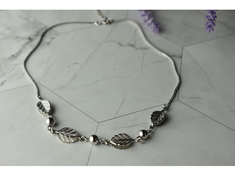 925 Sterling Silver "Autumn Leaves" Necklace