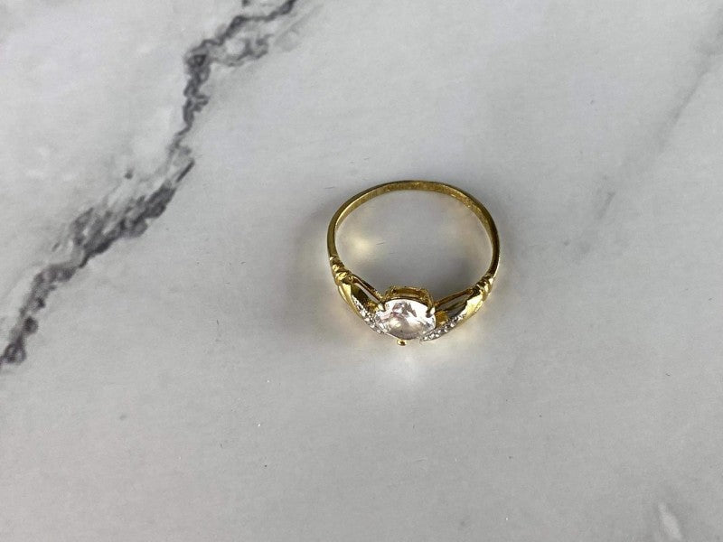 Classic Ring in Gilding (14K ) With CZ Size 7