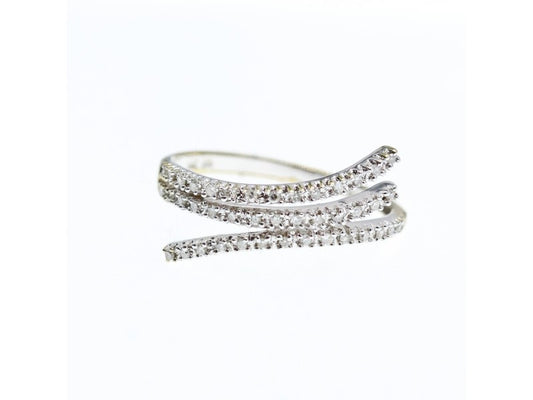 14K White Gold Diamonds Ring Size 8.5