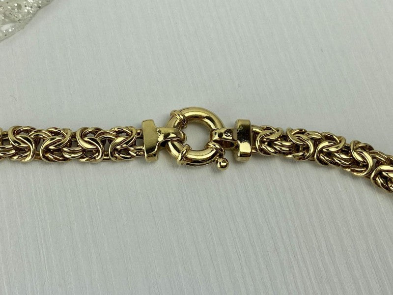 925 Sterling Silver Gold Plated Necklace Italy