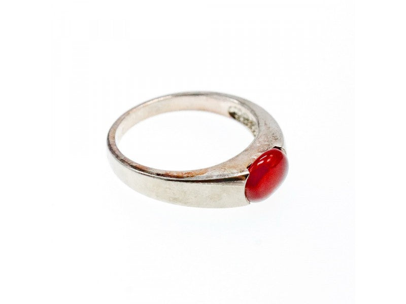 Vintage 925 Sterling Silver Agate Ring Size 7.25