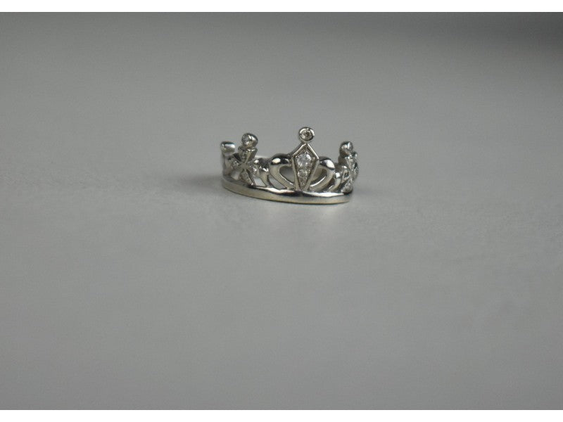 925 Sterling Silver Goshenite "Crown" Ring Size 6.5