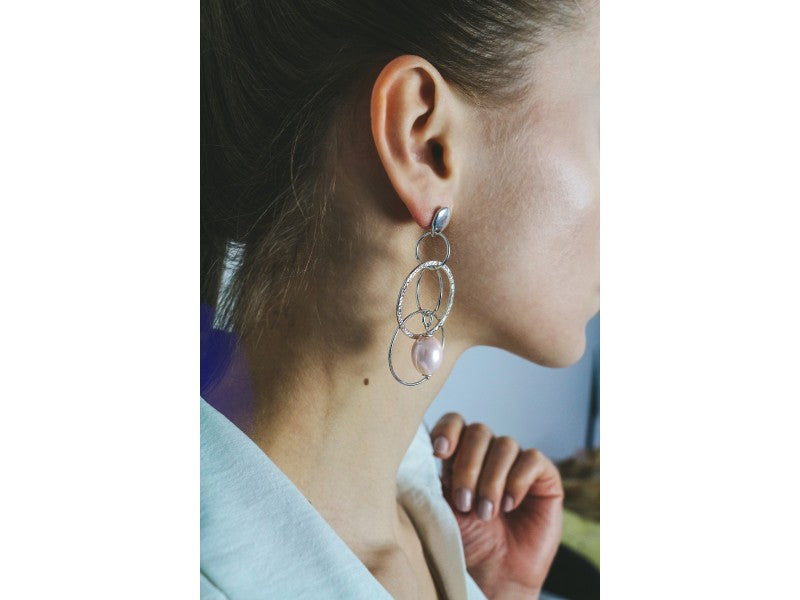 925 Sterling Silver Pearls Earrings
