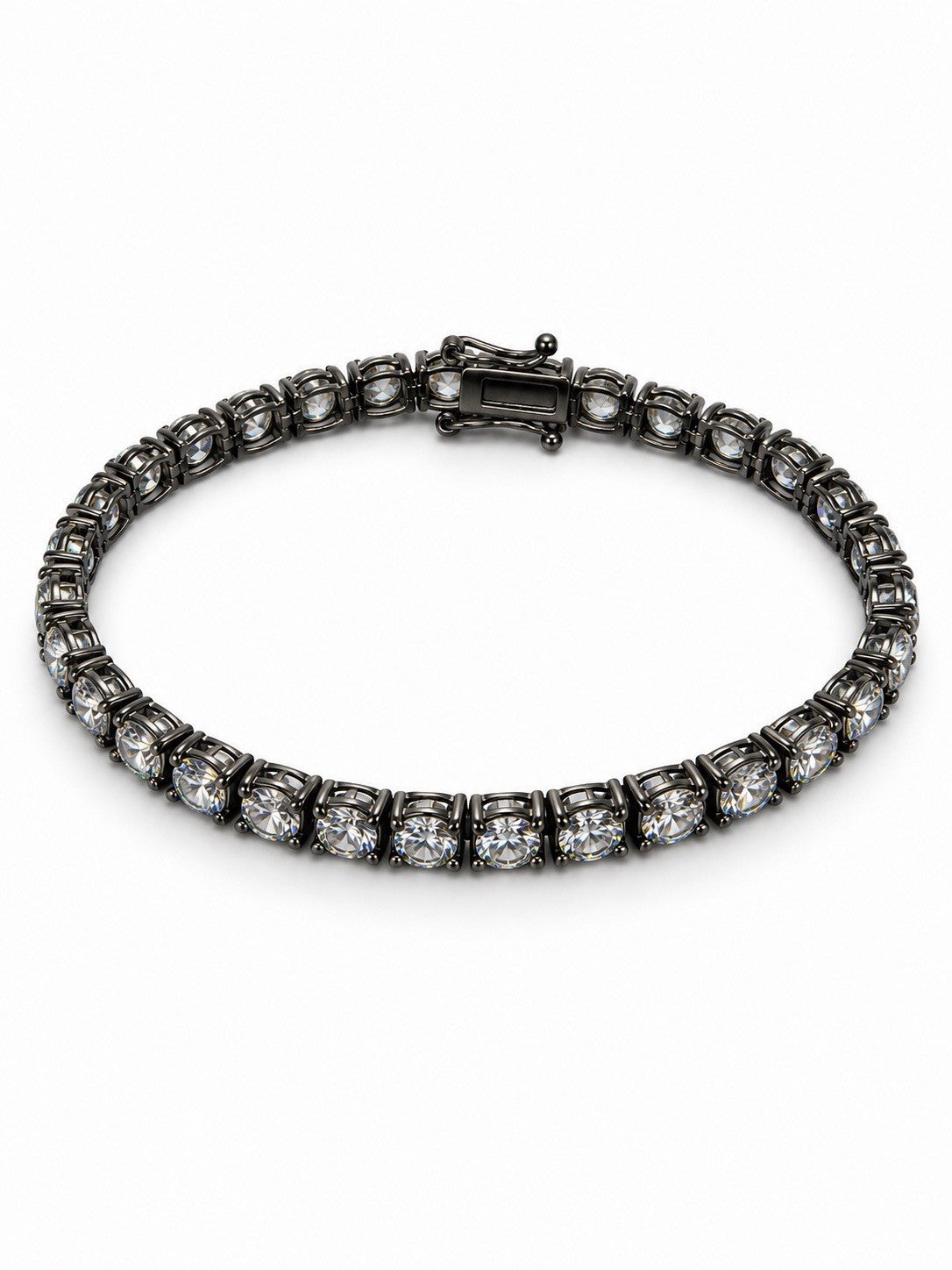 Classic Elegant 925 Sterling Silver Round Cut Clear Cz Tennis Bracelet 7.5