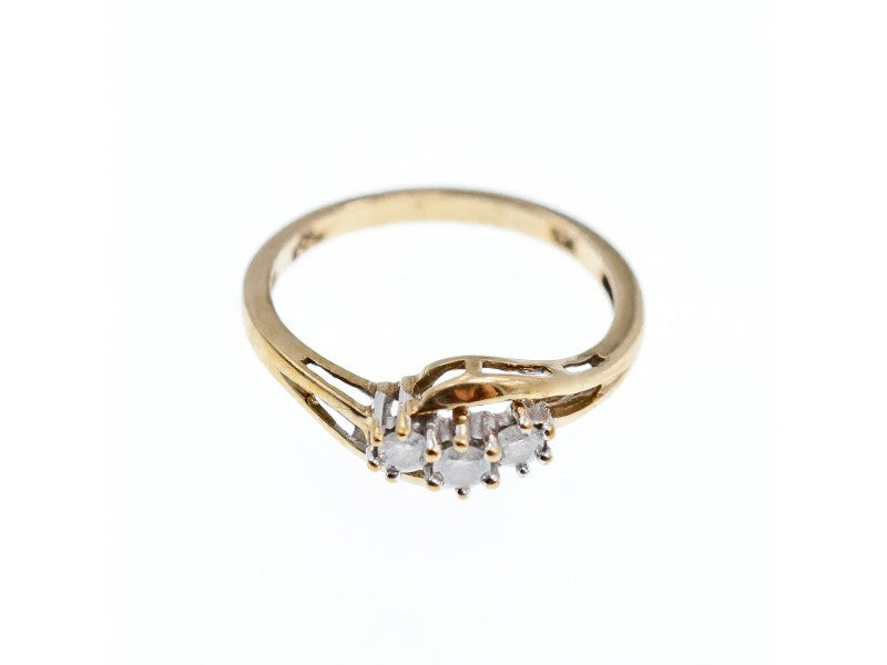 10K Yellow Gold Sapphire Ring Size 6.75