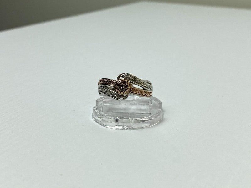 925 Sterling Silver Heliodor & White Beryl/Goshenite Ring Size 7