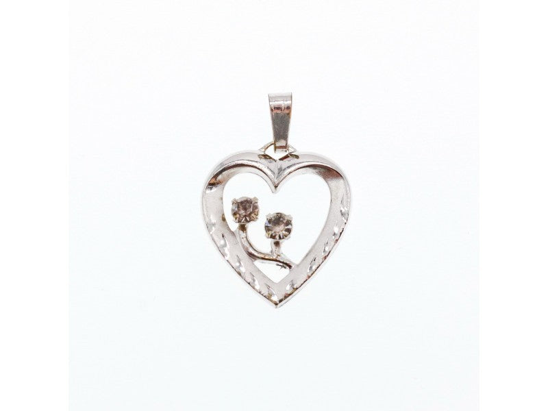 925 Sterling Silver CZ "Heart" Pendant
