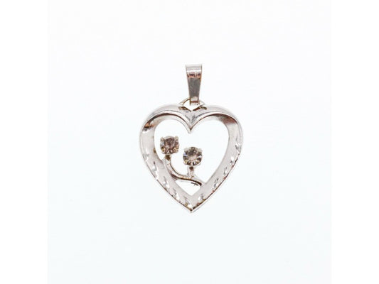 925 Sterling Silver CZ "Heart" Pendant