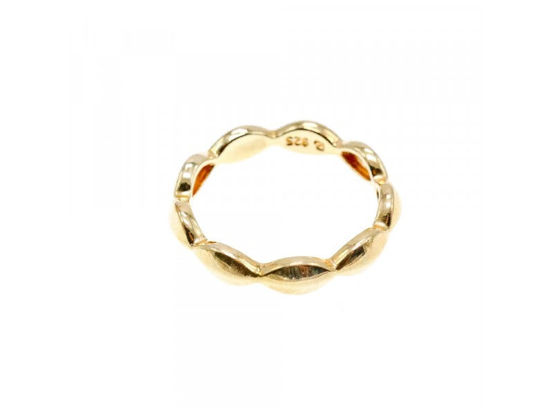 925 Sterling Silver Gold Plated Ring Size 6.5