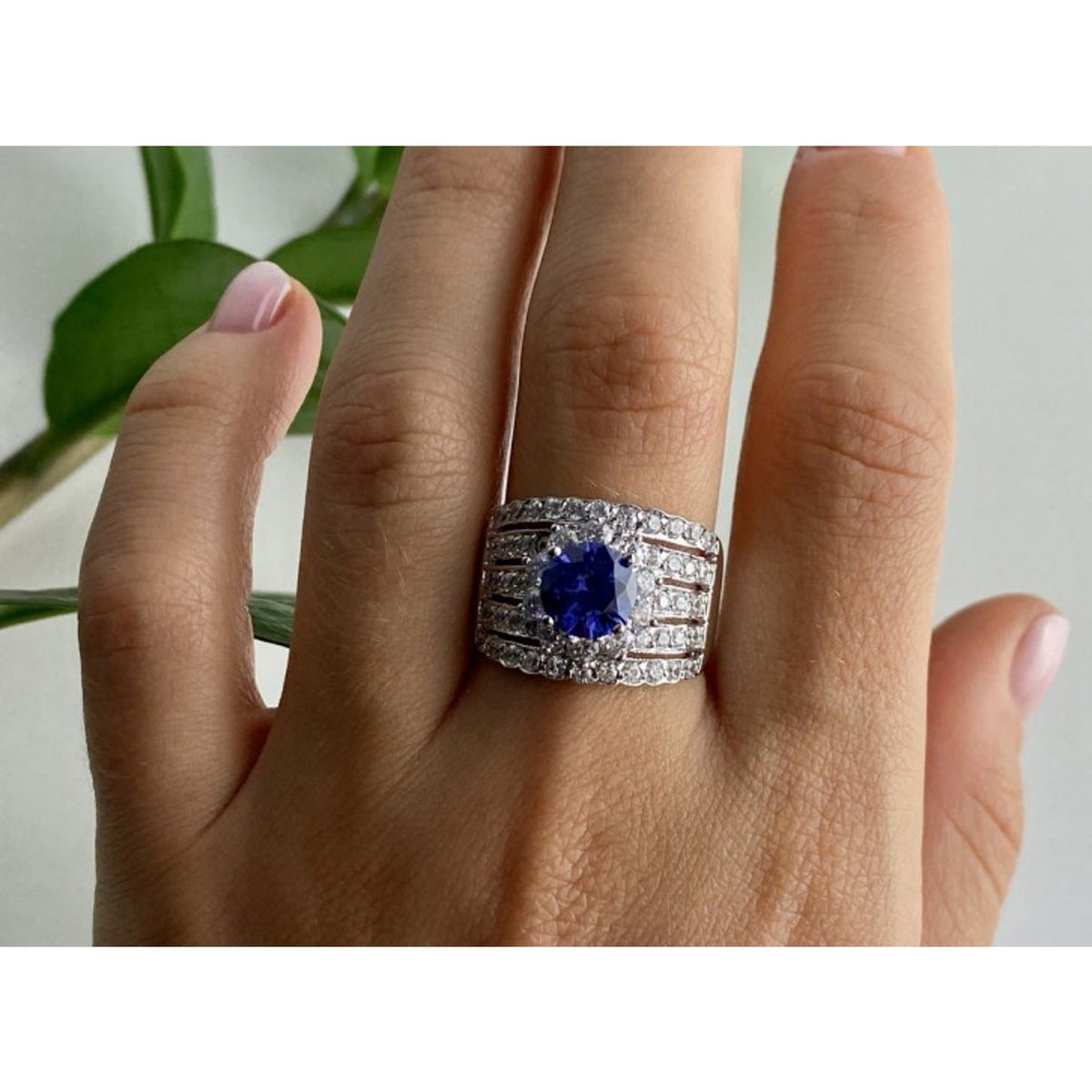 925 Sterling Silver CZ Ring Size 10