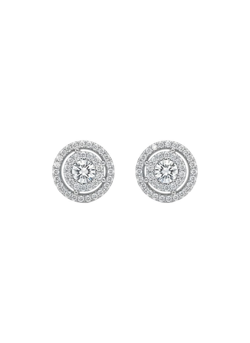 10K White Gold Diamond tcw 0.16 ct Stud Earrings