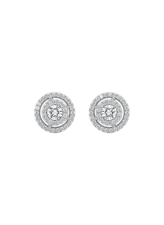 10K White Gold Diamond tcw 0.16 ct Stud Earrings