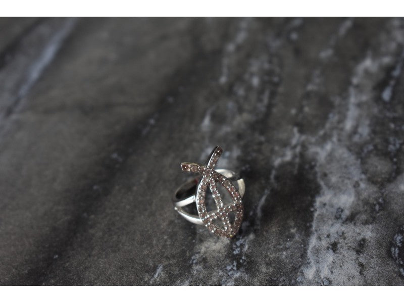 925 Sterling Silver Goshenite Ring Size 6.5