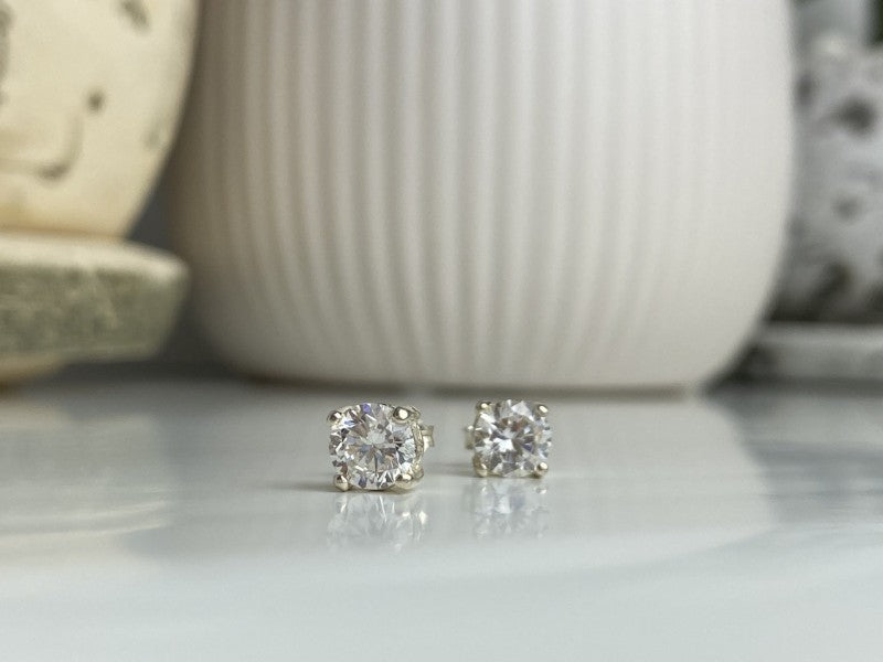 925 Sterling Silver CZ "Shine" Stud Earrings