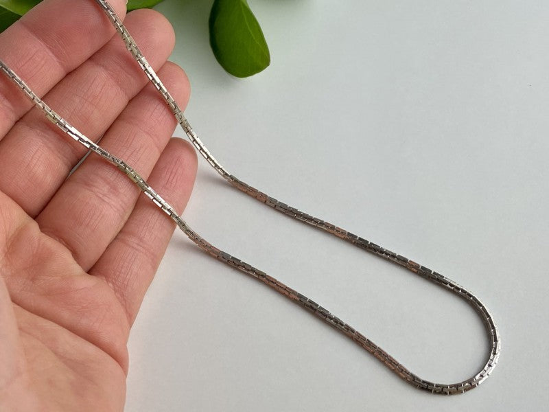 925 Sterling Silver Chain Necklace 16.5 in