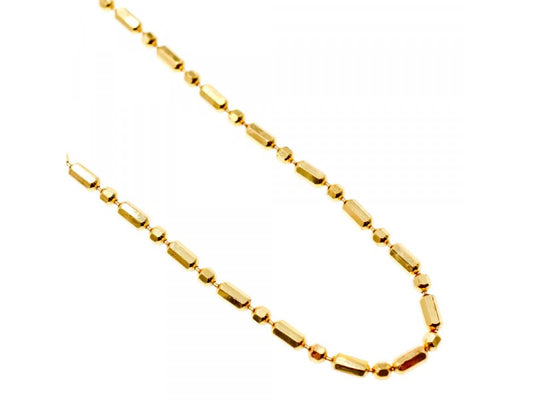 925 Sterling Silver Gold Plated Necklace Italy 39.4 in