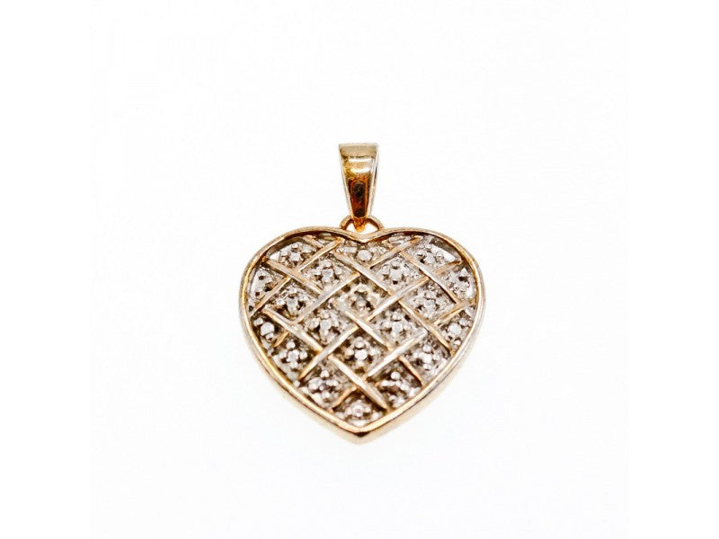 925 Sterling Silver Gold Plated "Heart" Pendant