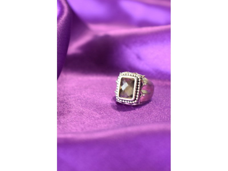 925 Sterling Silver Hessonite Ring Size 6.5