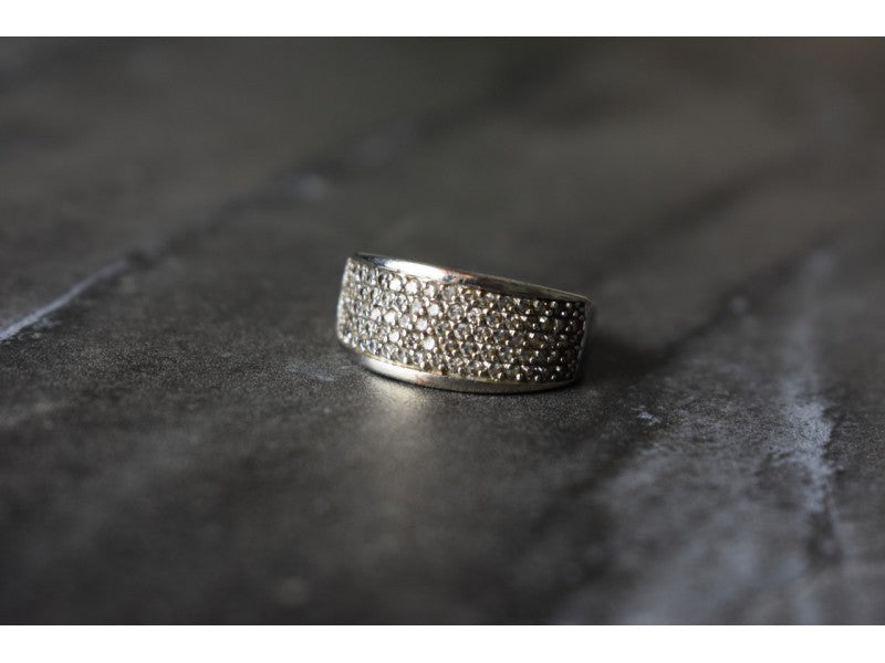 925 Sterling Silver CZ Ring Size 8
