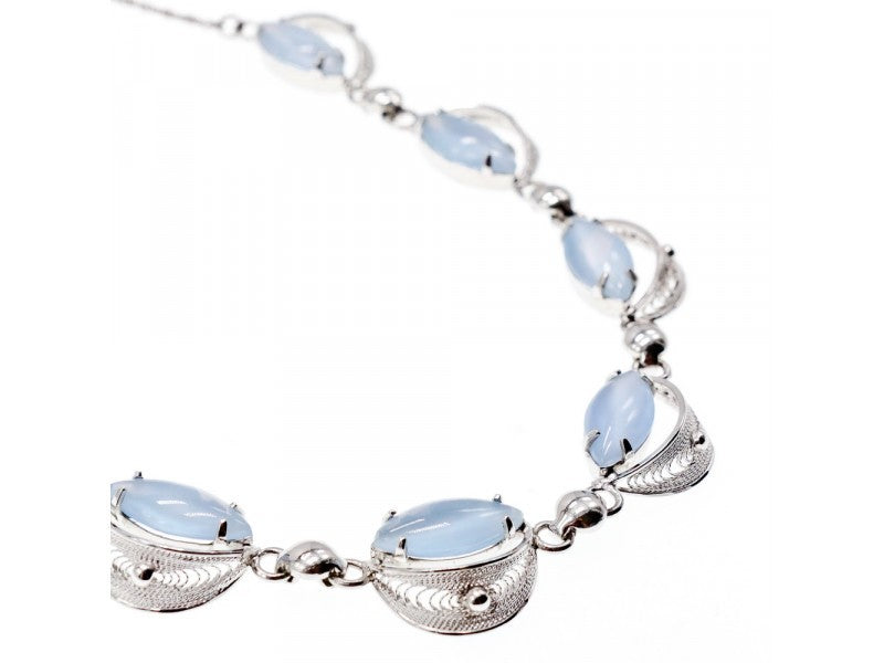 925 Sterling Silver Moonstone Necklace