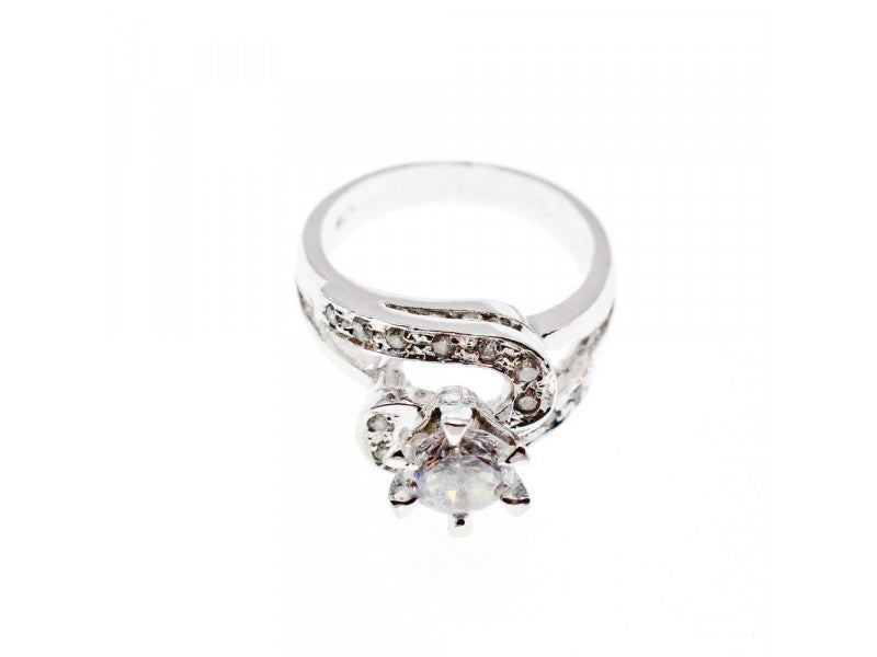 925 Sterling Silver White/Colorless CZ Ring Size 5.5