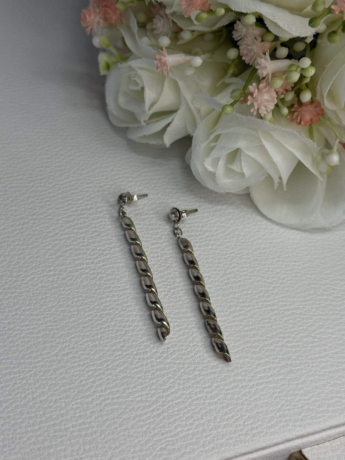 Art Design 925 Sterling Silver Earrings Length 2 Inch
