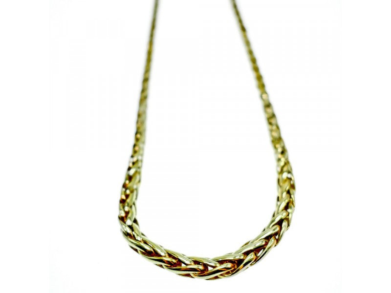 925 Sterling Silver Gold Plated Necklace Italy