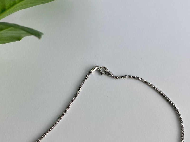 925 Sterling Silver Amber "Flower" Chain with Pendant