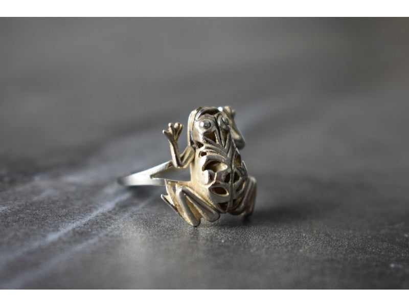 925 Sterling Silver "Frog" Ring Size 6.5