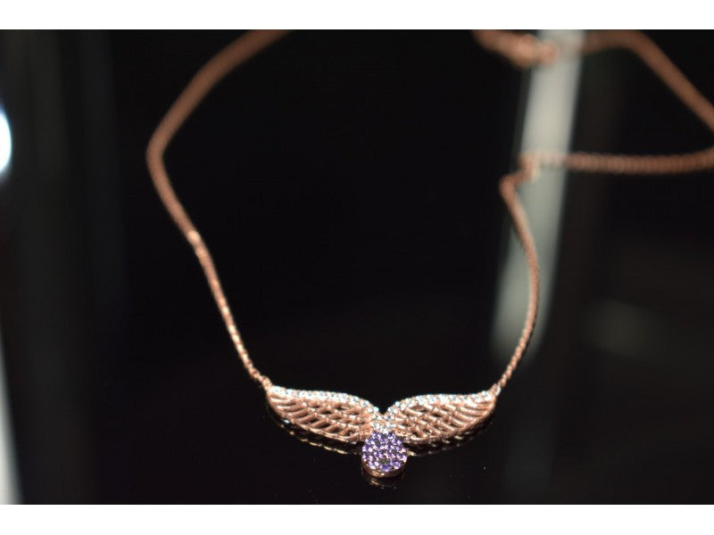 925 Sterling Silver Gold Plated CZ Necklace Turkey
