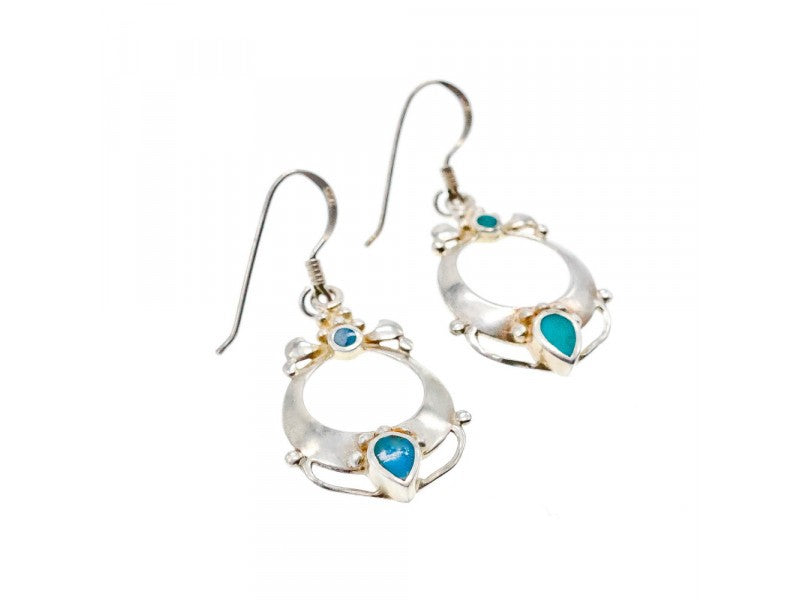Handmade 925 Sterling Silver Turquoise Earrings