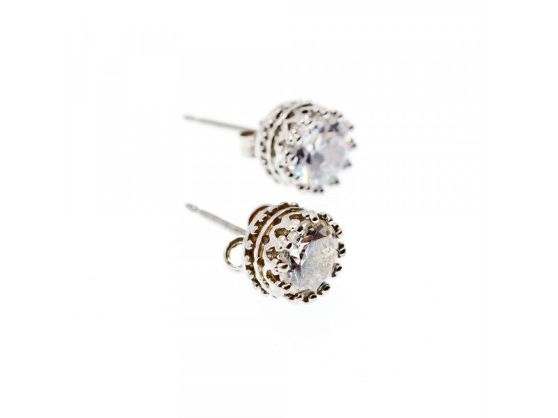 925 Sterling Silver CZ Stud Earrings