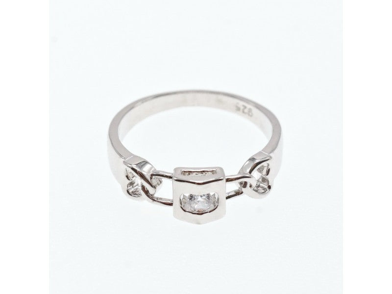 925 Sterling Silver CZ Ring Size 8