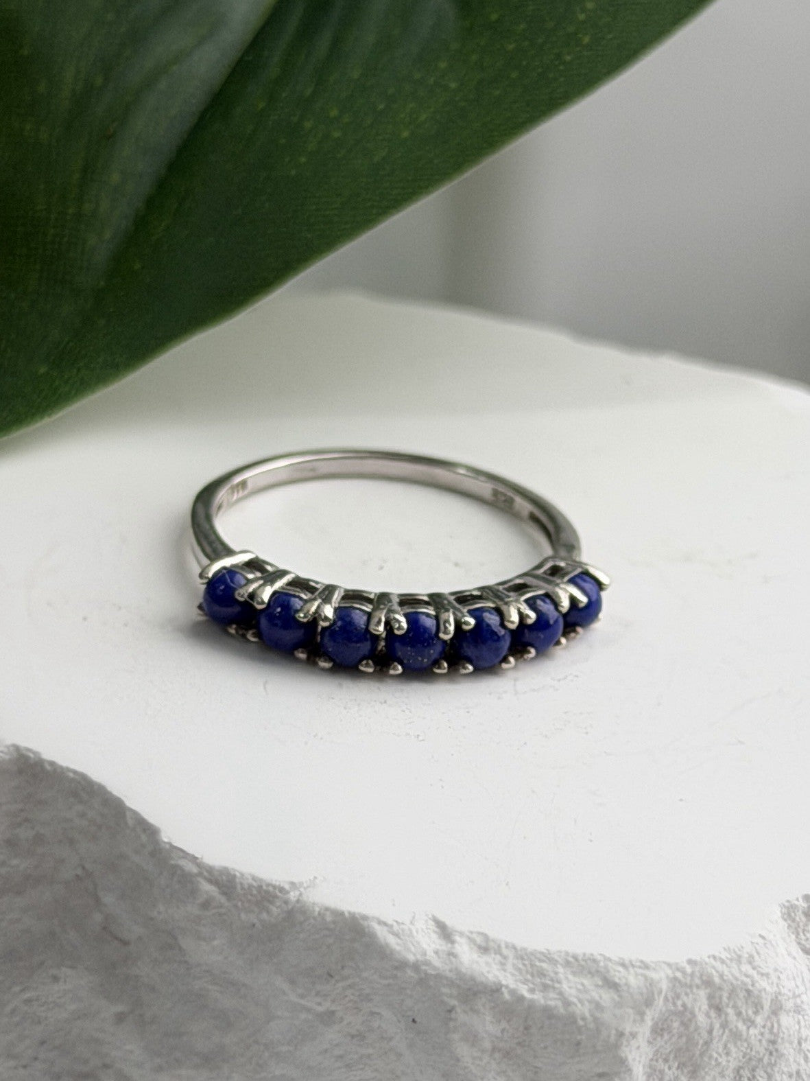 925 Sterling Silver Sodalite Ring Size 7