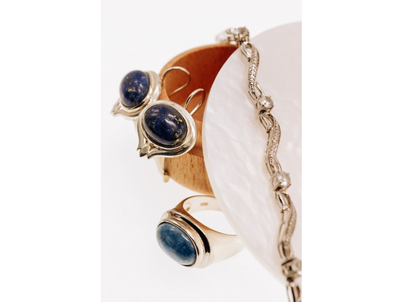 925 Sterling Silver Sodalite Ring Size 11.5