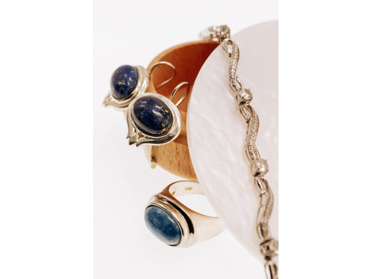 925 Sterling Silver Sodalite Ring Size 11.5