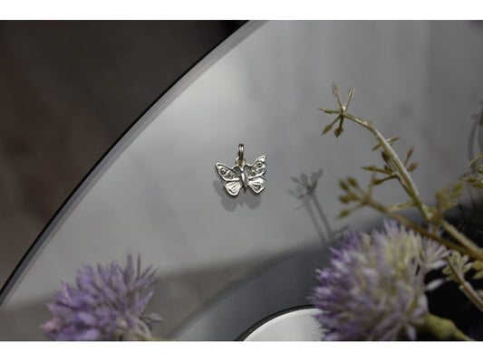 925 Sterling Silver CZ Butterfly Pendant