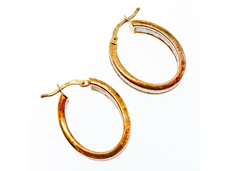 Milor 925 Sterling Silver Gold Plated Earrings Italy