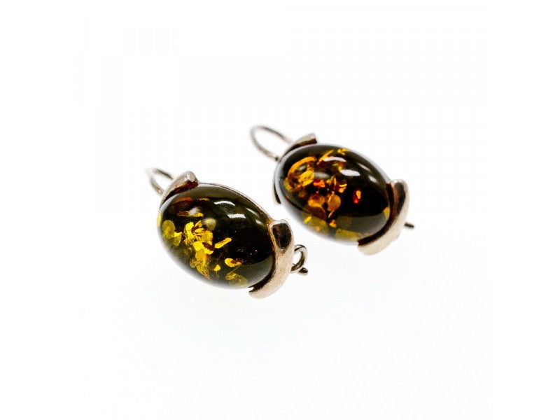 925 Sterling Silver Amber "Element" Earrings