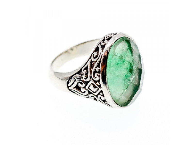 Vintage 925 Sterling Silver Demantoid Ring Size 8