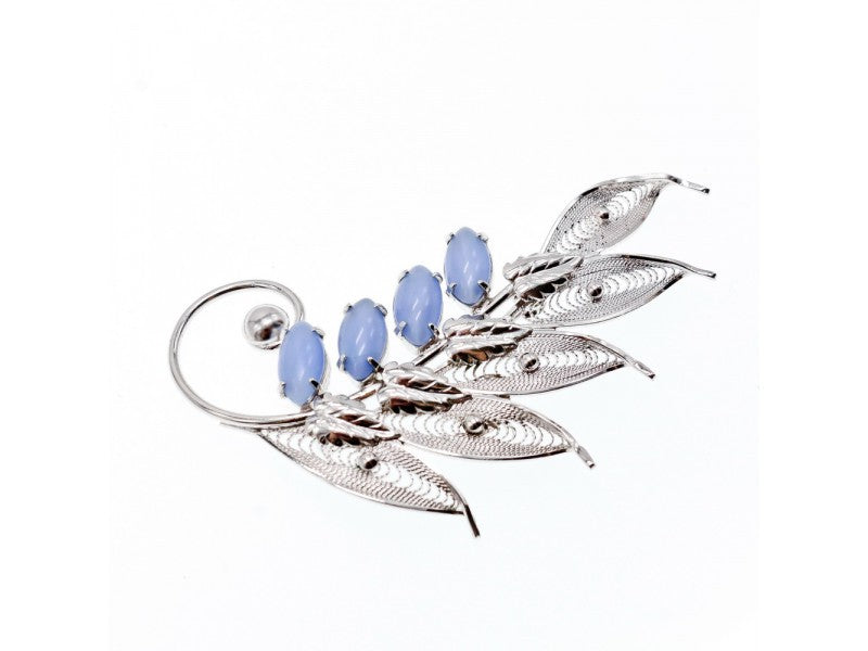 925 Sterling Silver Larimar Brooch