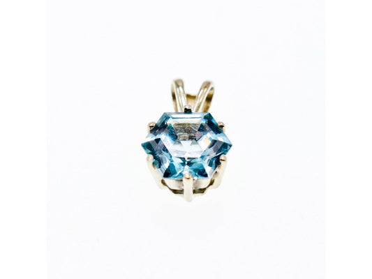 925 Sterling Silver Blue Topaz Pendant
