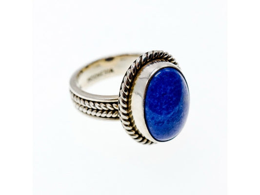 Vintage 925 Sterling Silver Sodalite Ring Size 5.5