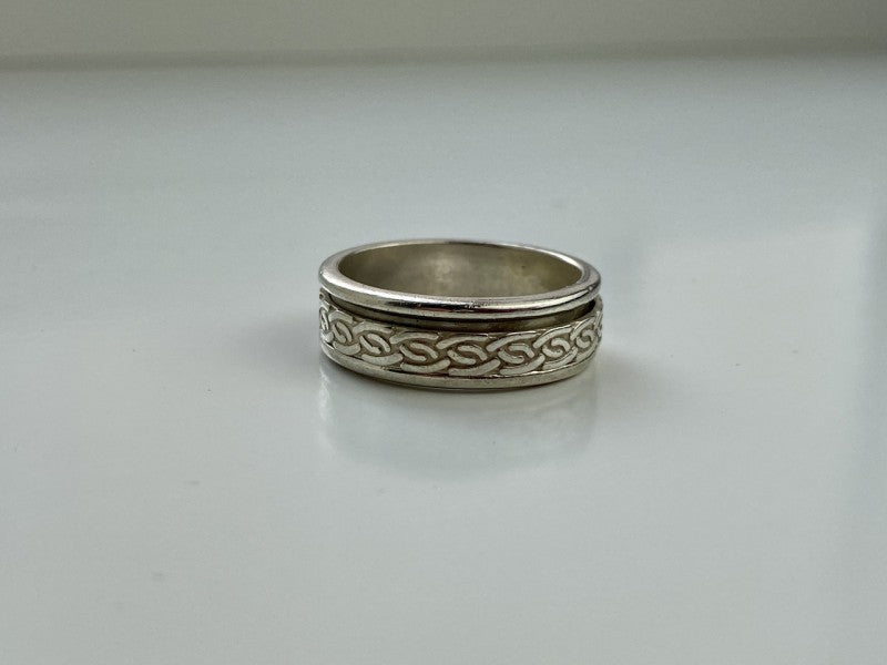 925 Sterling Silver Spinner Men'S Ring Size 12