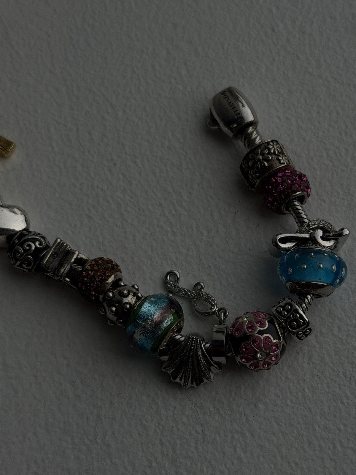 Donatella 925 Sterling Silver 19 Charms Bracelet