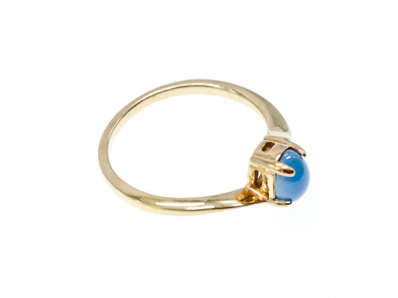 10K Yellow Gold Star Sapphire Ring Size 5.5