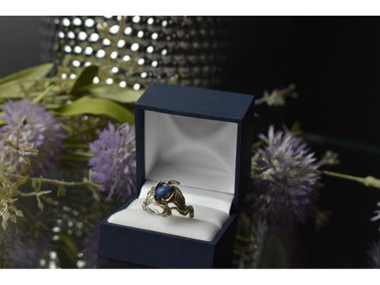 Vintage 925 Sterling Silver Sodalite Ring Size 10