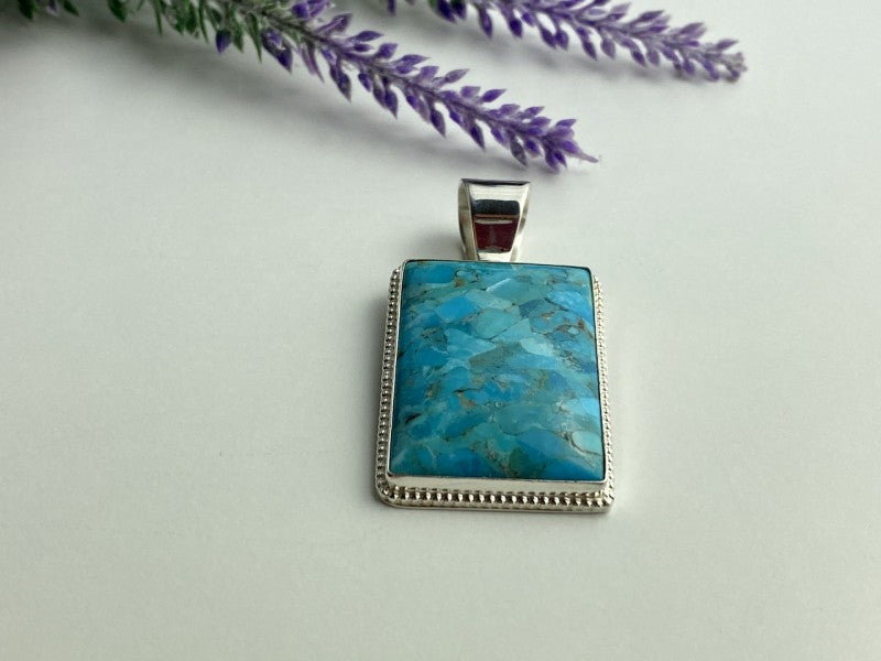 925 Sterling Silver Turquoise Pendant